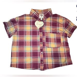 SELF Esteem Cropped faux flannel